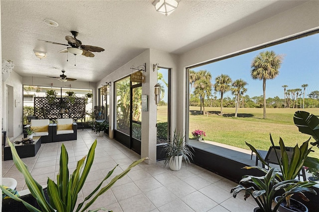 view of sunroom