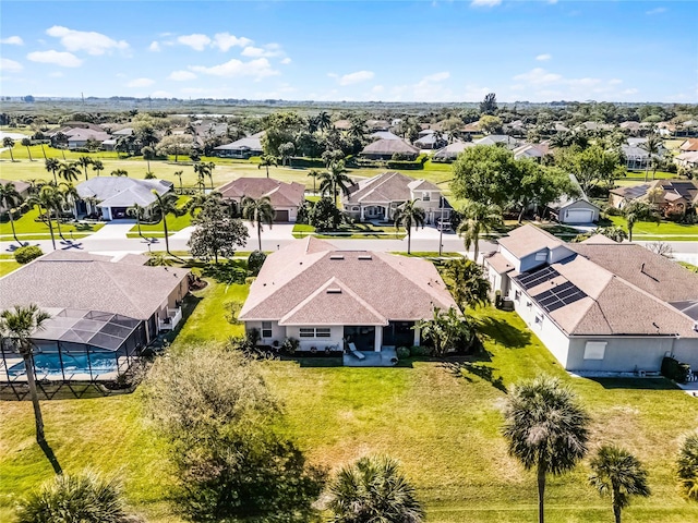 drone / aerial view featuring a residential view