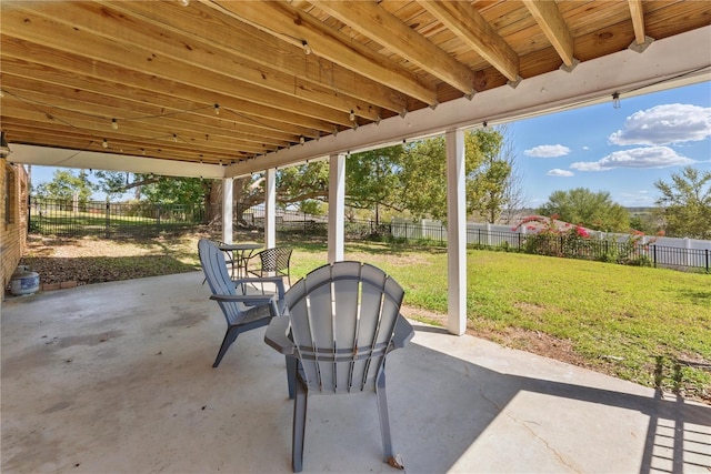 view of patio / terrace featuring a fenced backyard