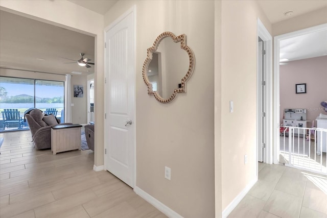 hallway with baseboards