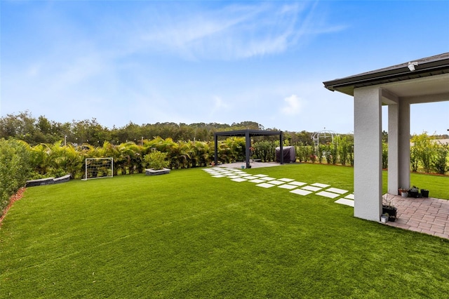 view of yard with a patio area