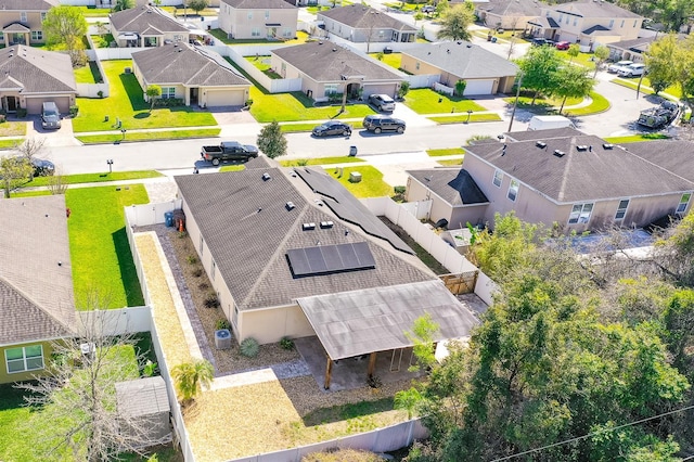 drone / aerial view with a residential view