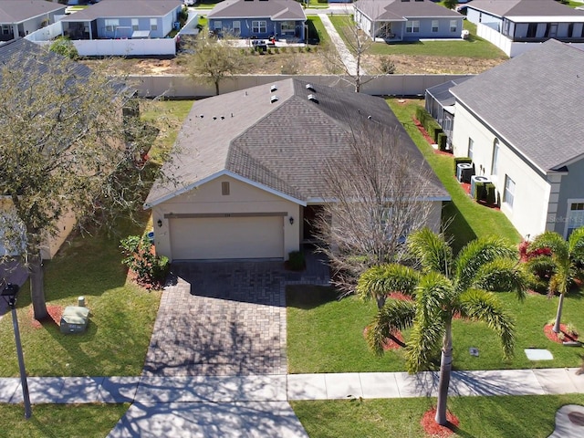 bird's eye view featuring a residential view