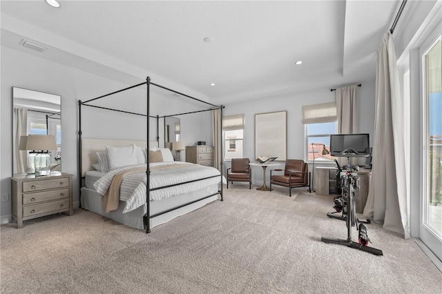 8025 Topsail Pl, Winter Garden, FL 34787 - carpeted bedroom featuring recessed lighting and access to exterior