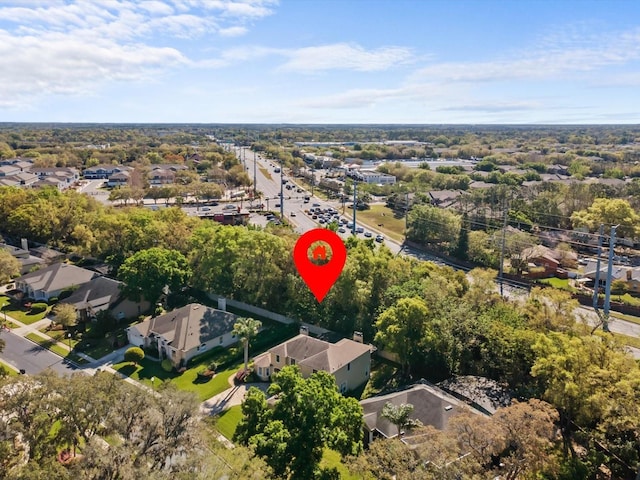 aerial view featuring a residential view