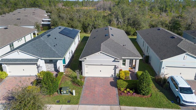 aerial view with a residential view