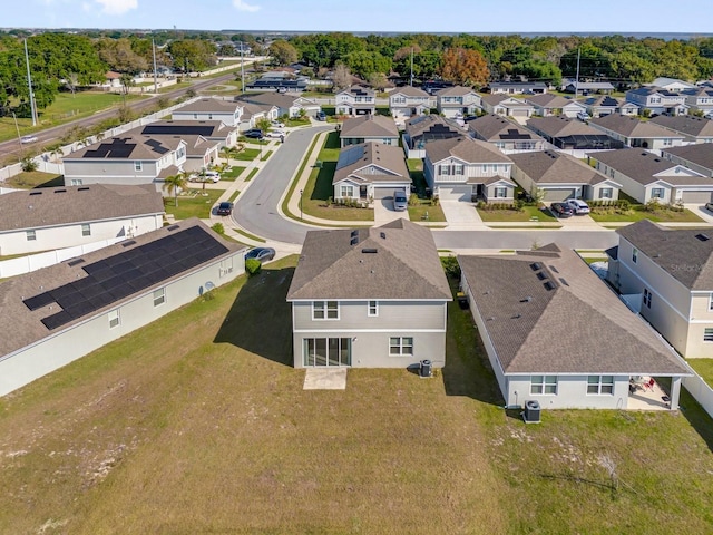 bird's eye view featuring a residential view