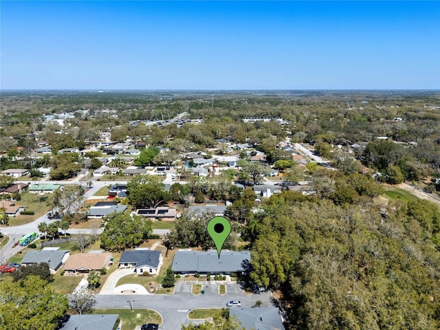 aerial view with a residential view