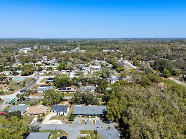 aerial view with a residential view