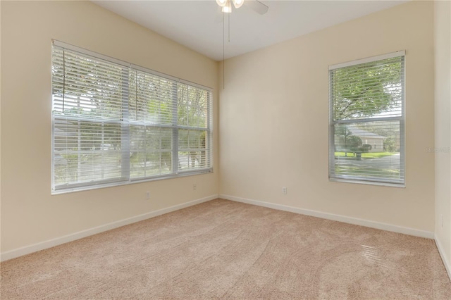 1187 Tadsworth Ter, Lake Mary, FL 32746 - unfurnished room with carpet flooring, baseboards, and ceiling fan