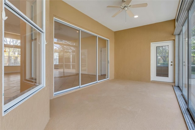 1187 Tadsworth Ter, Lake Mary, FL 32746 - unfurnished sunroom featuring a wealth of natural light and a ceiling fan