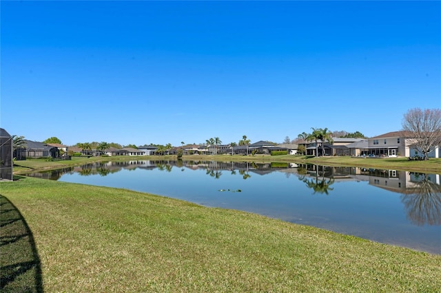 property view of water with a residential view