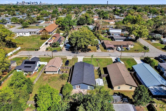 aerial view featuring a residential view