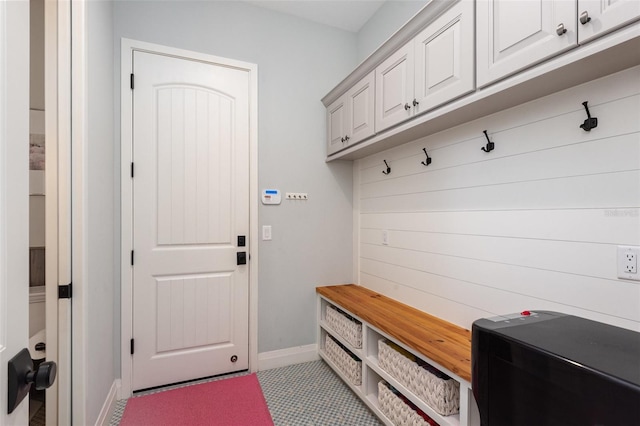 mudroom with baseboards