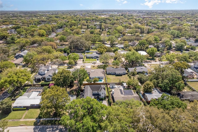 aerial view with a residential view