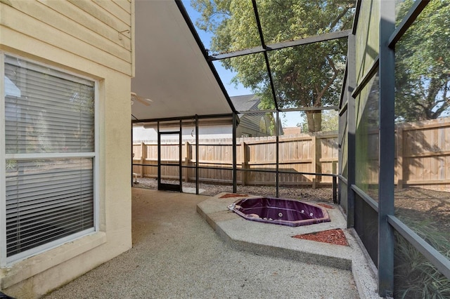 unfurnished sunroom featuring a healthy amount of sunlight