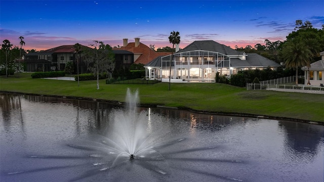 view of water feature