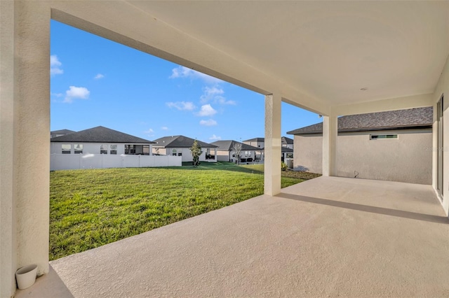 view of patio / terrace with a residential view