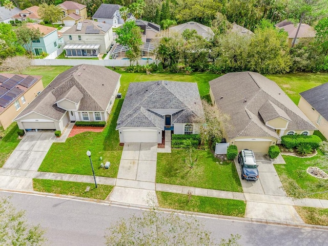 aerial view featuring a residential view