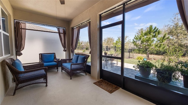 view of sunroom / solarium