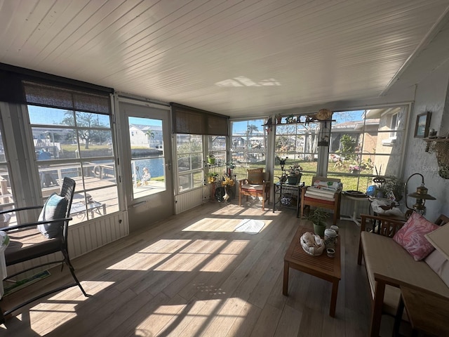 view of sunroom