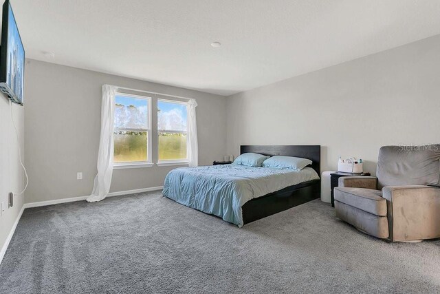 carpeted bedroom with baseboards