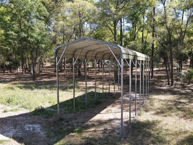 view of community featuring a carport