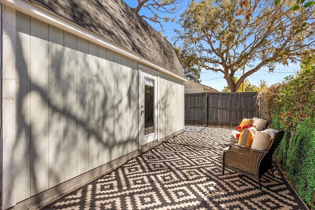 view of patio with fence