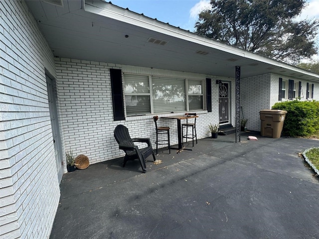 view of patio featuring entry steps