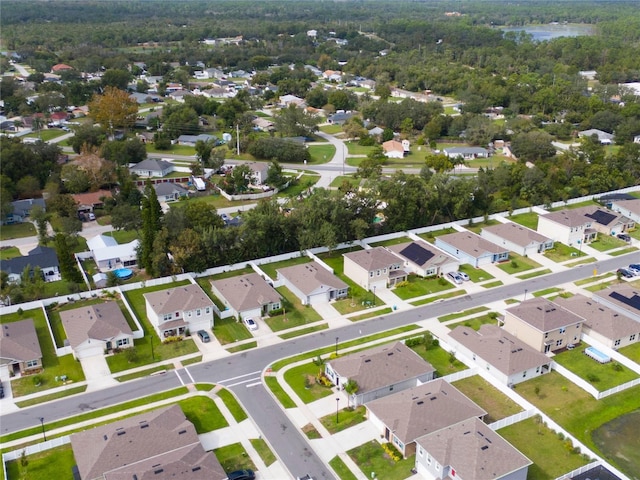 bird's eye view with a residential view