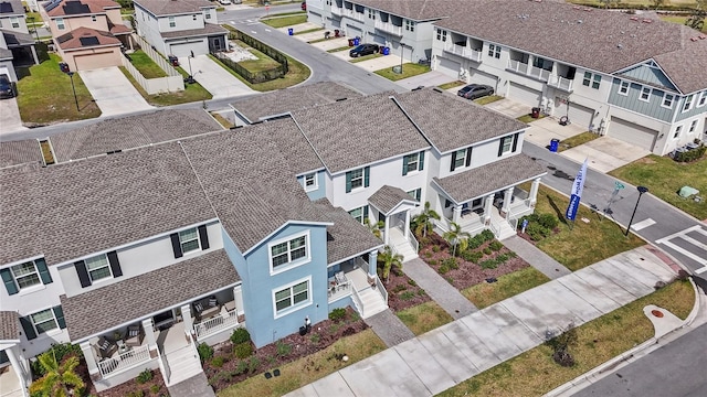 drone / aerial view with a residential view