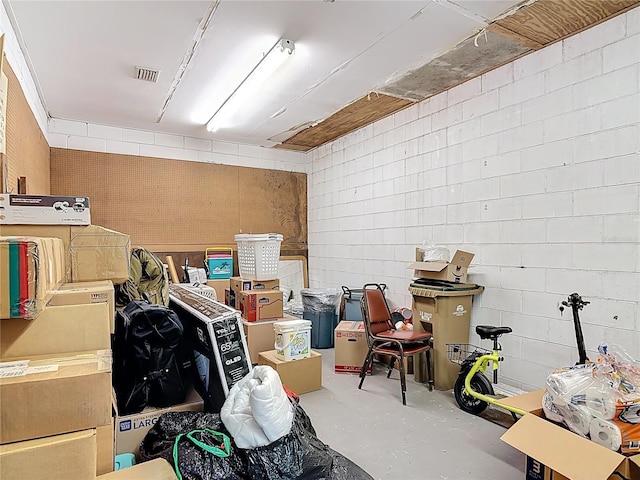 storage room featuring visible vents