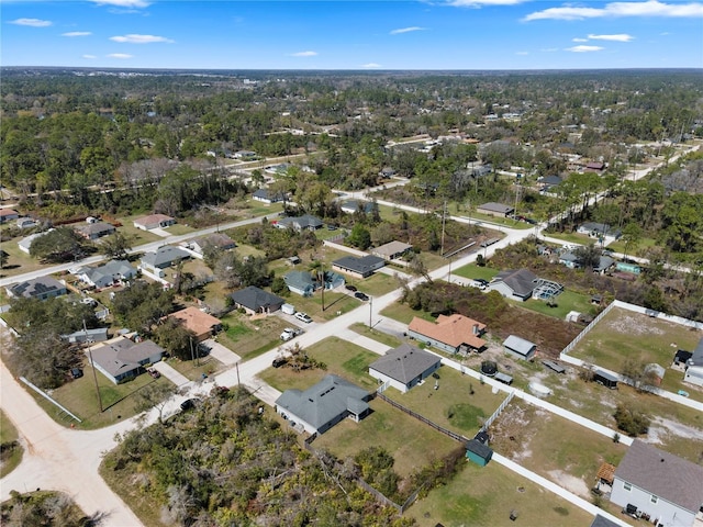 aerial view with a residential view