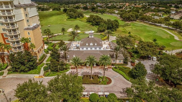 bird's eye view featuring golf course view