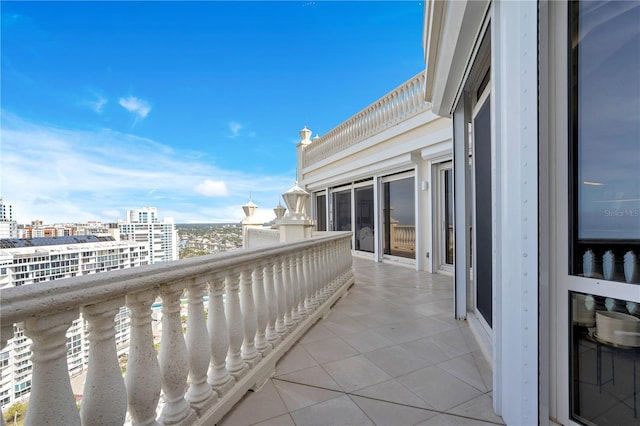 balcony with a view of city