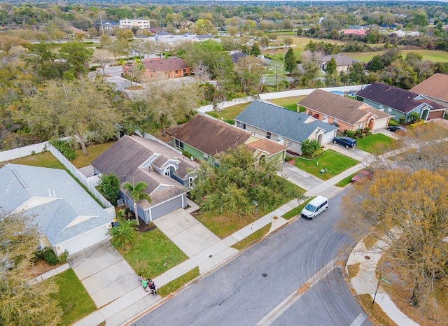 bird's eye view featuring a residential view