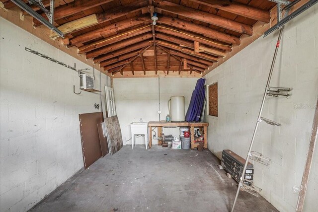 storage featuring a sink