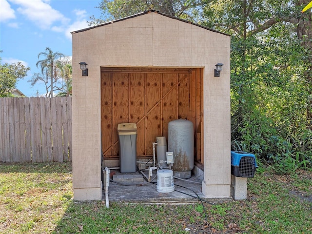 exterior space featuring fence