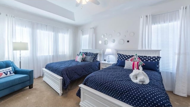 4507 Monado Dr, Kissimmee, FL 34746 - bedroom featuring carpet flooring and a ceiling fan