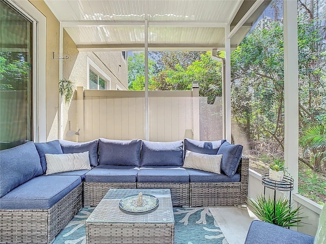 view of sunroom / solarium