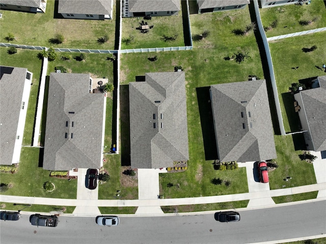 bird's eye view with a residential view