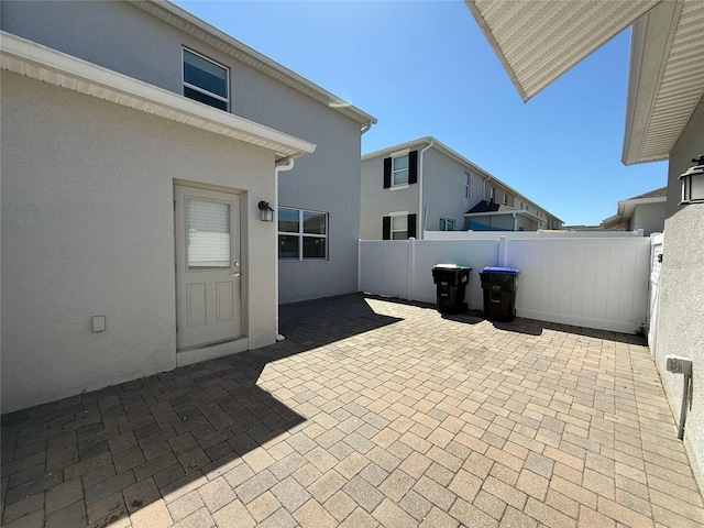 view of patio with a fenced backyard