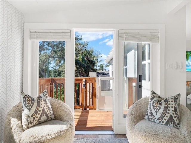 entryway featuring wood finished floors