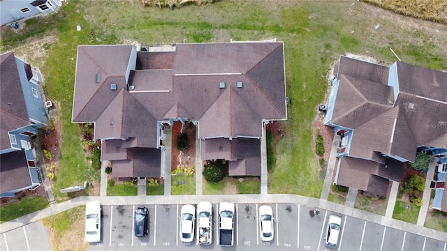 drone / aerial view with a residential view