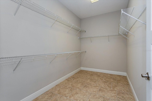 view of walk in closet