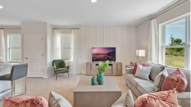 view of carpeted living room