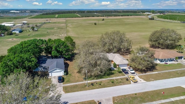 bird's eye view featuring a rural view