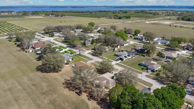 aerial view with a rural view