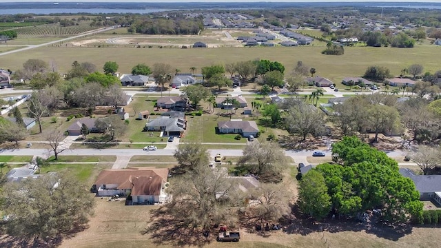 bird's eye view with a residential view and a rural view