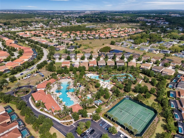 bird's eye view with a residential view